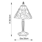Interiors 1900 Jamelia Mini Tiffany Table Lamp in Satin Black