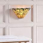 Interiors 1900 Jamelia Tiffany Wall Light in Matt Black
