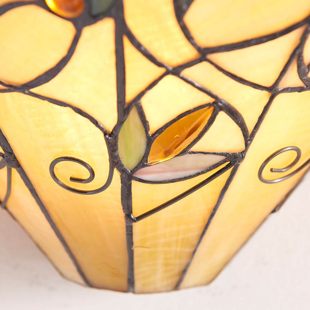 Interiors 1900 Jamelia Tiffany Wall Light in Matt Black