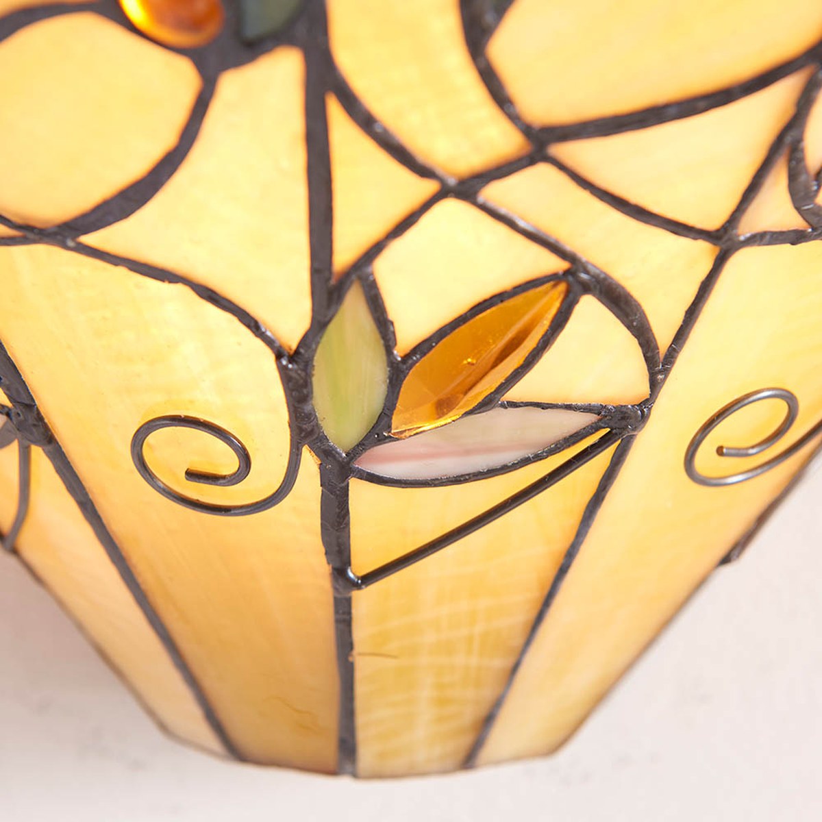 Interiors 1900 Jamelia Tiffany Wall Light in Matt Black