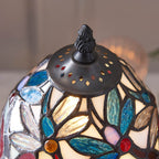 Interiors 1900 Lorette Mini Tiffany Table Lamp in Satin Black