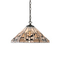 Interiors 1900 Metropolitan Tiffany Pendant Light in Satin Black