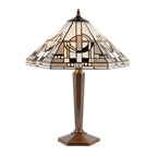 Interiors 1900 Metropolitan 2 Light Tiffany Table Lamp in Deep Antique Patina