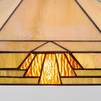 Interiors 1900 Nevada Medium Tiffany Pendant Light in Satin Black