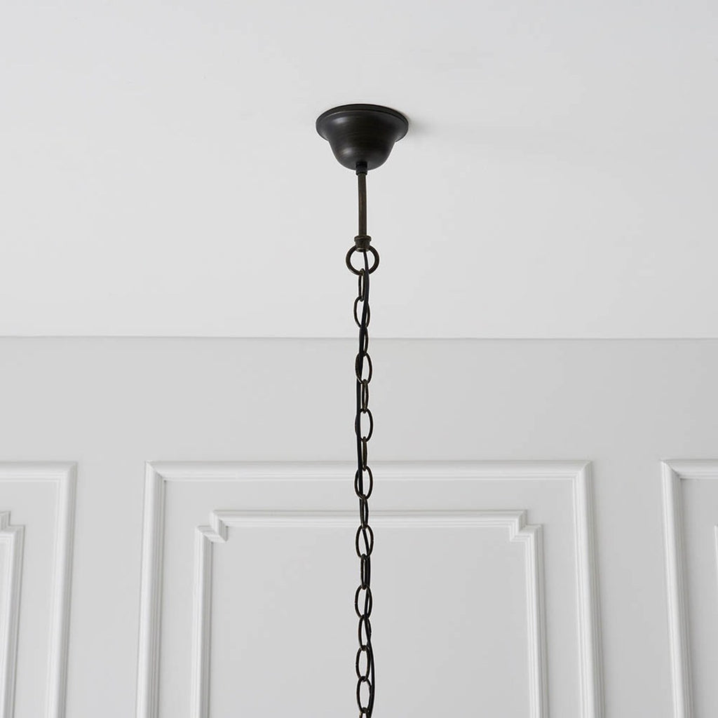 Interiors 1900 Nevada Medium Tiffany Pendant Light in Satin Black