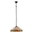 Interiors 1900 Nevada Medium Tiffany Pendant Light in Satin Black
