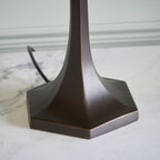 Interiors 1900 Nevada Medium 2 Light Tiffany Table Lamp in Satin Black