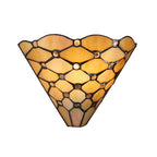 Interiors 1900 Pearl Tiffany Wall Light in Matt Black