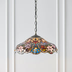 Interiors 1900 Sullivan Tiffany Pendant Light in Satin Black