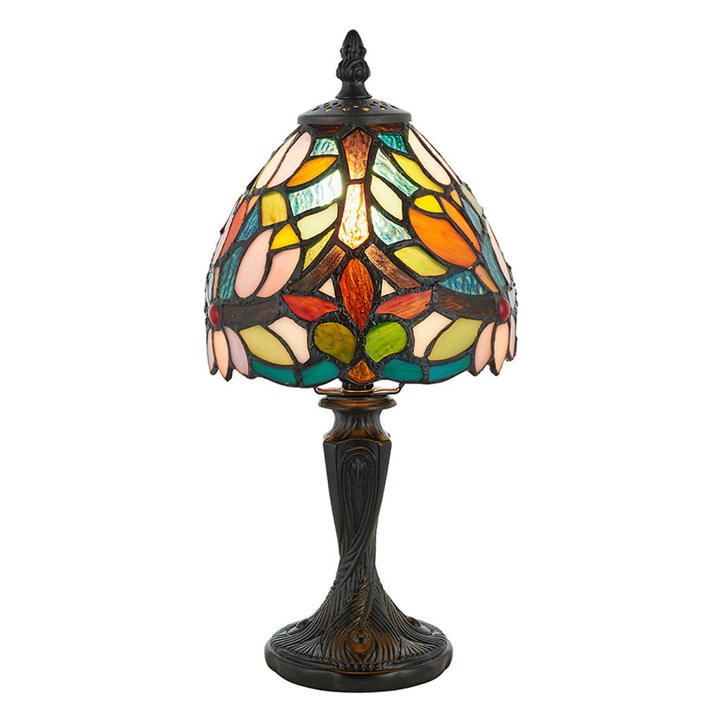 Interiors 1900 Sylvette Mini Tiffany Table Lamp in Satin Black