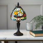 Interiors 1900 Sylvette Mini Tiffany Table Lamp in Satin Black