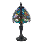 Interiors 1900 Sylvette Mini Tiffany Table Lamp in Satin Black