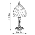Interiors 1900 Sylvette Mini Tiffany Table Lamp in Satin Black