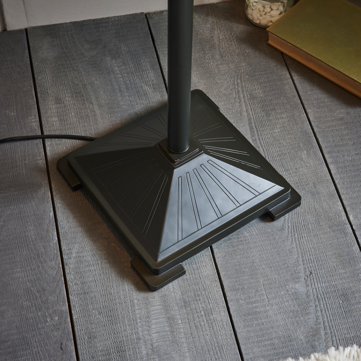 Interiors 1900 Willow 2 Light Tiffany Floor Lamp in Satin Black