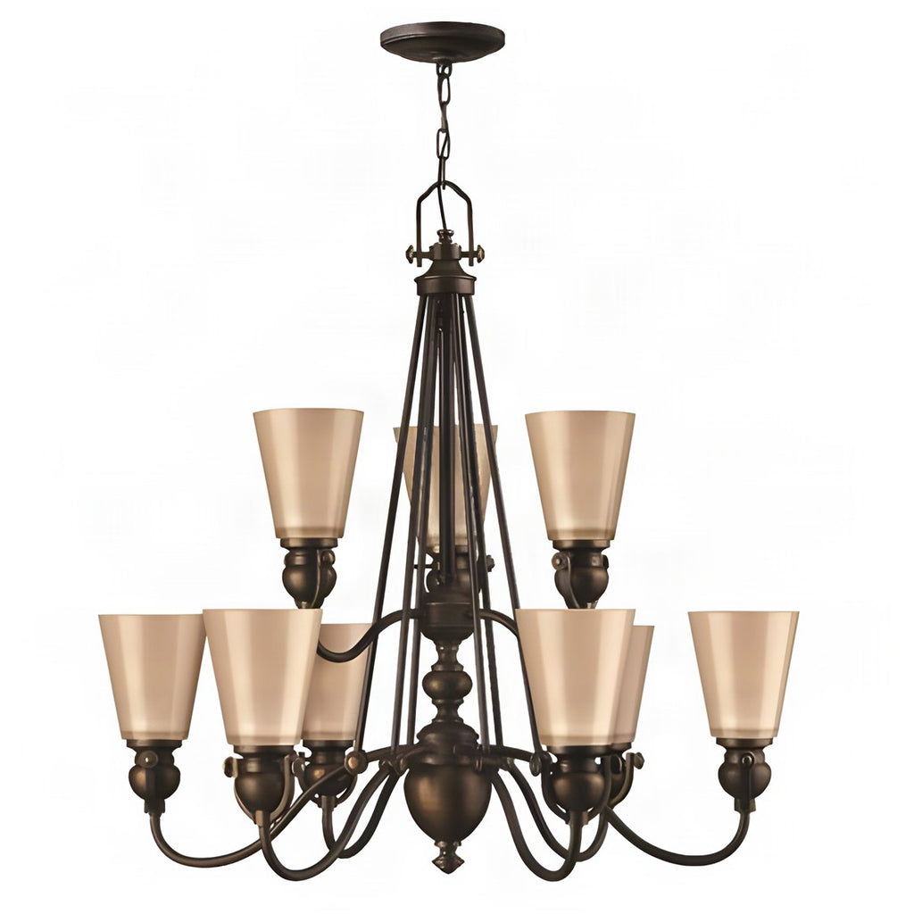 Hinkley Mayflower 9 Light Chandelier in Ceiling Finish
