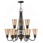 Hinkley Mayflower 9 Light Chandelier in Ceiling Finish