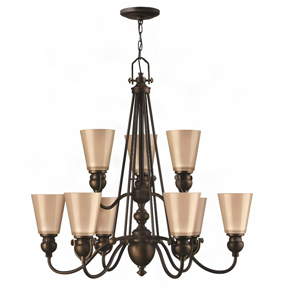Hinkley Mayflower 9 Light Chandelier in Ceiling Finish