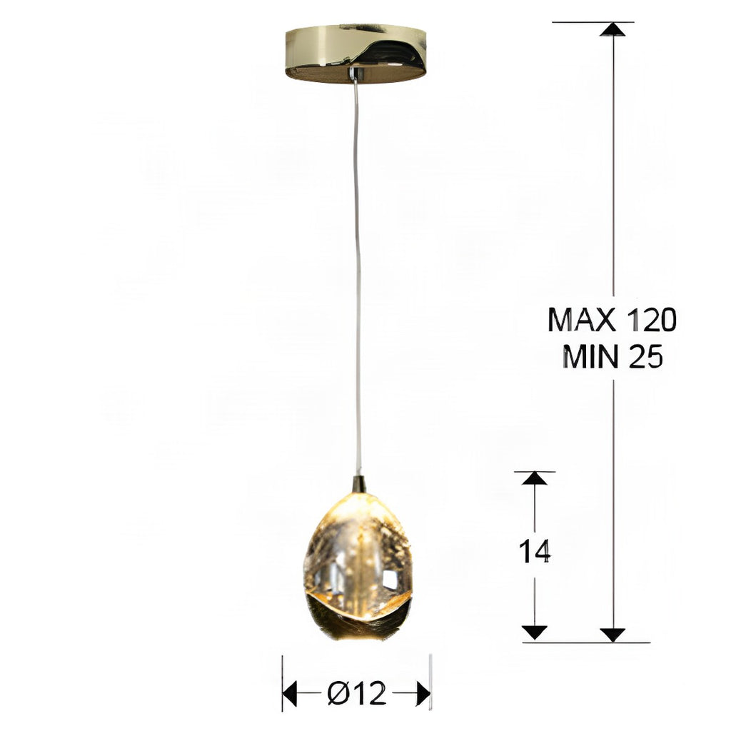 Schuller Rocio Single Pendant Light in Gold