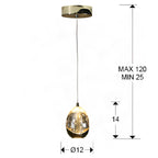 Schuller Rocio Single Pendant Light in Gold