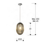 Schuller Ovila Small Single Pendant Light in Cognac Shade
