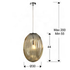 Schuller Ovila Medium Single Pendant Light in Cognac Shade
