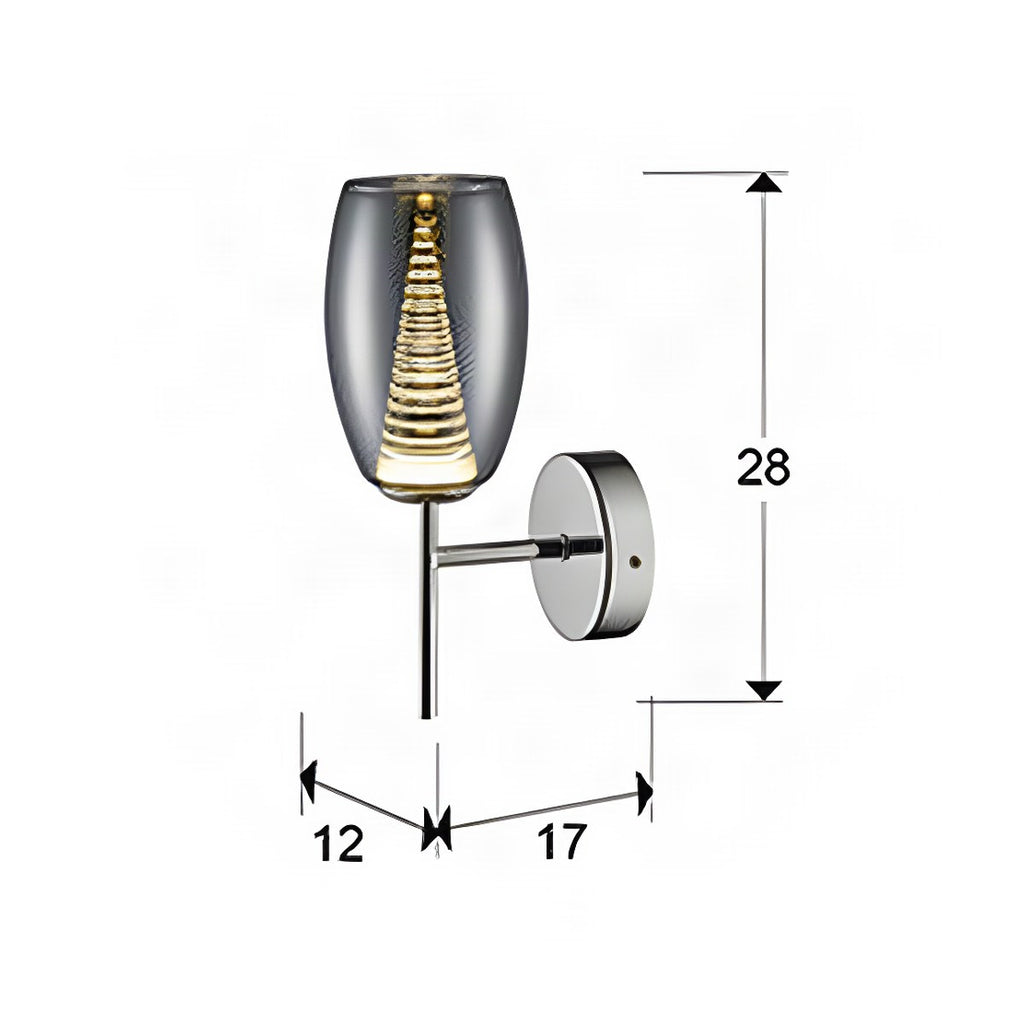 Schuller Nebula Wall Lamp 1L. Led Chrome 584659