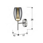 Schuller Nebula Wall Lamp 1L. Led Chrome 584659