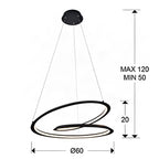 Schuller Looping Medium Pendant Light in Black