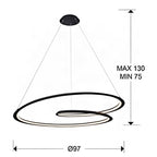 Schuller Looping Large Pendant Light in Black