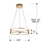 Schuller Colette Small Pendant Light in Rose Gold
