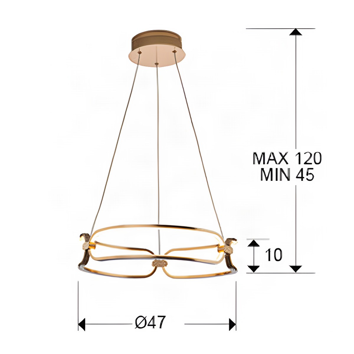 Schuller Colette Small Pendant Light in Rose Gold