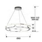 Schuller Colette Large Pendant Light in Chrome