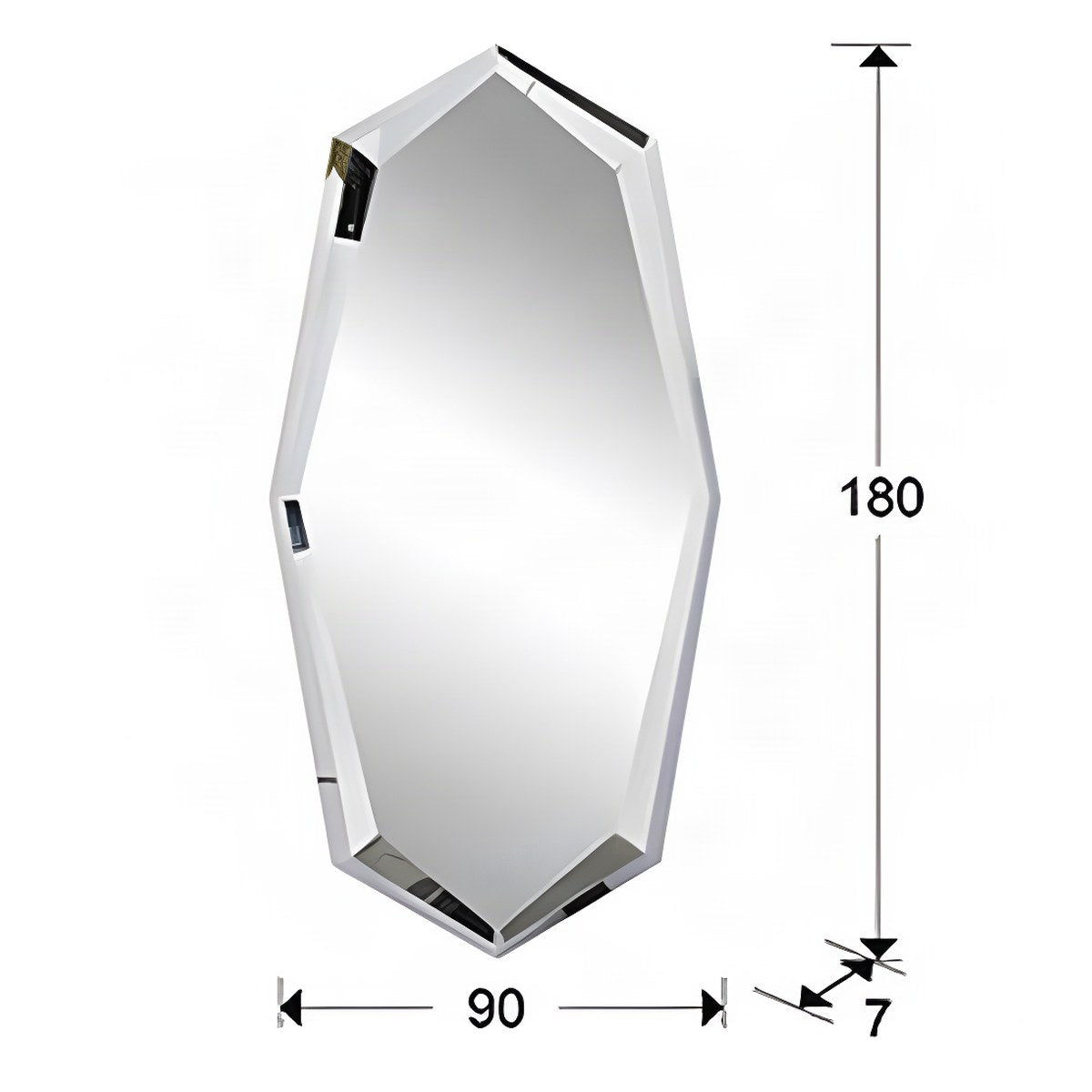 Regent London Illuminated Mirror with Polished Steel Frame