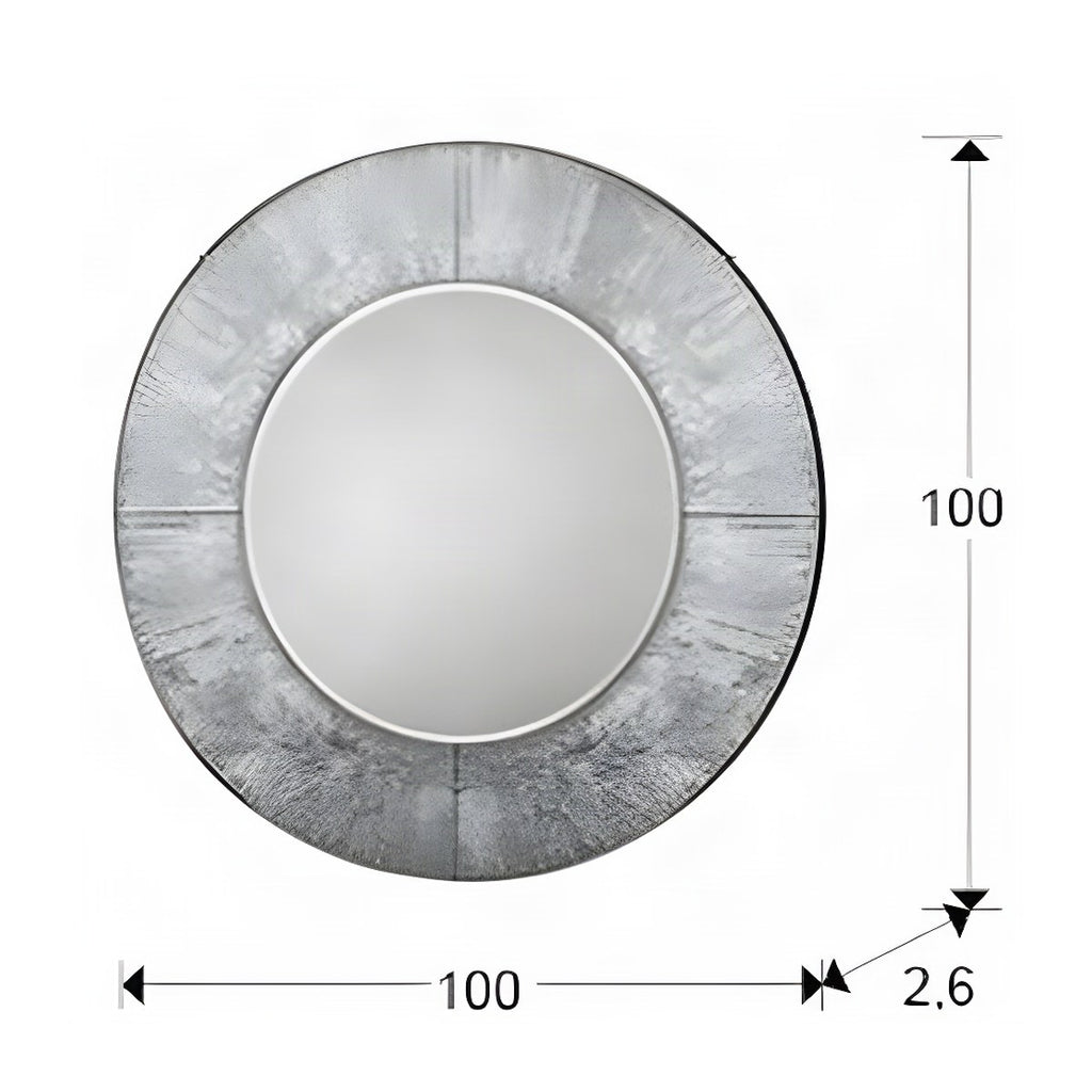 Regent Aurora Round Illuminated Mirror in Silver
