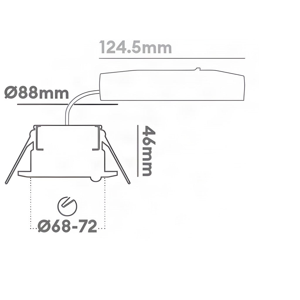Collingwood H2 Sense IP65 Fire Rated Fixed Downlight 2700K / 3000K / 4000K REQUIRES BEZEL
