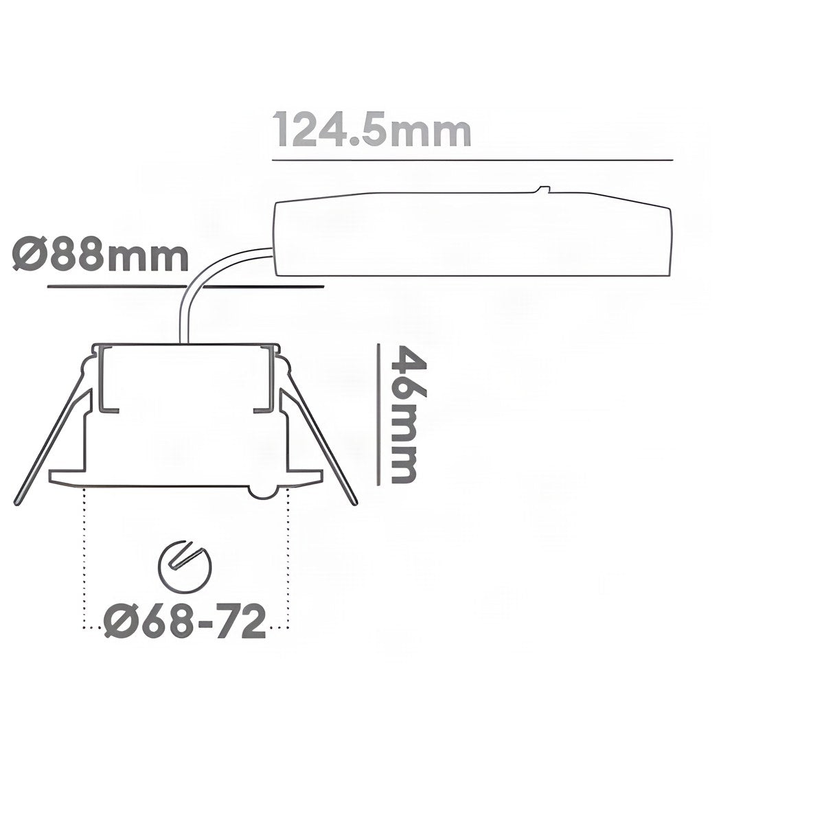 Collingwood H2 Sense IP65 Fire Rated Fixed Downlight 2700K / 3000K / 4000K REQUIRES BEZEL