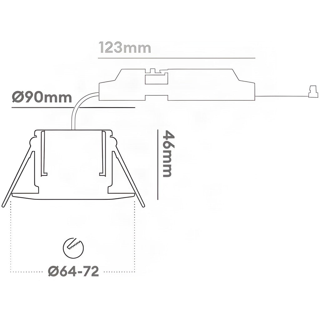 Collingwood H2 Lite Dimmable Fire Rated Fixed Downlight Brushed Steel 3000K