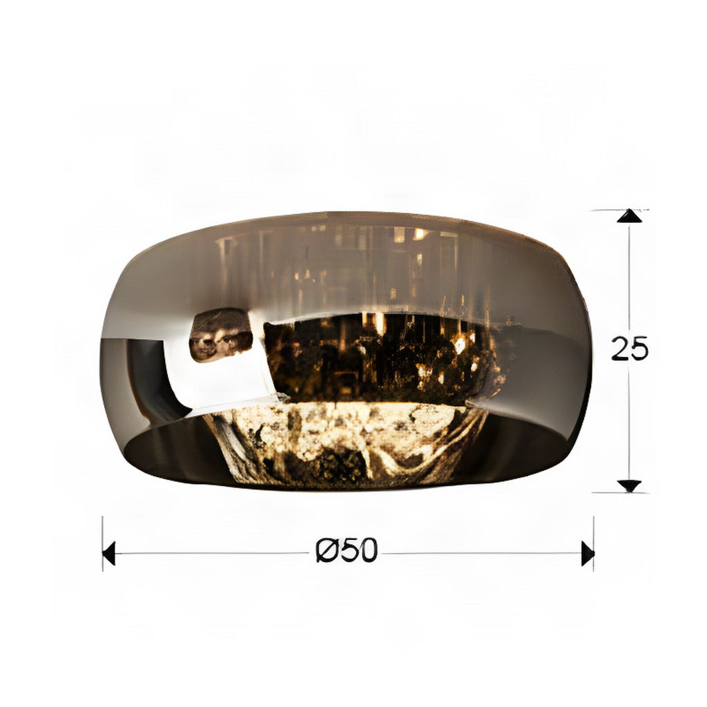 Schuller Argos 6 Light Flush Ceiling Light in Chrome with Remote