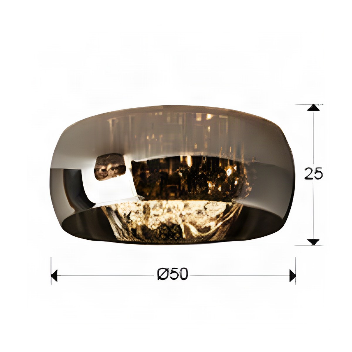Schuller Argos 6 Light Flush Ceiling Light in Chrome with Remote