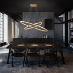 Schuller Elipse Large Pendant Light in Gold with Bluetooth Dimmable