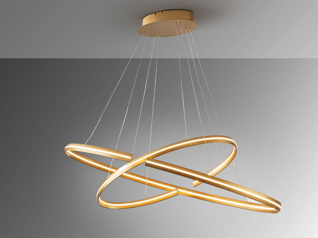 Schuller Elipse Large Pendant Light in Gold with Bluetooth Dimmable