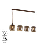 Schuller Fox 4 Light Bar Pendant Light in Chocolate