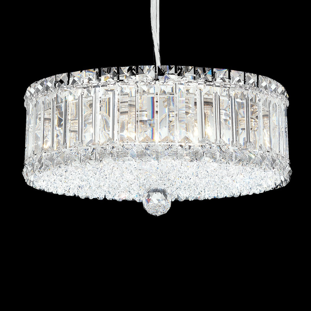 Schonbek Plaza 8 Light Radiance Crystal Chandelier in Stainless Steel