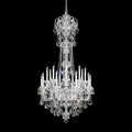 Schonbek Olde World 23 Light Chandelier in Polished Silver with Clear Heritage Handcut Crystal