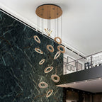Schuller Mirena 13 Light Pendant in Rose Gold with Opal Diffuser
