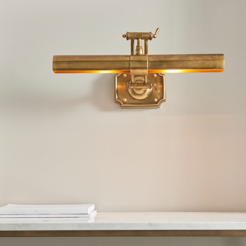Interiors 1900 Winchester 2 Light 20 inch Picture Light in Solid Brass
