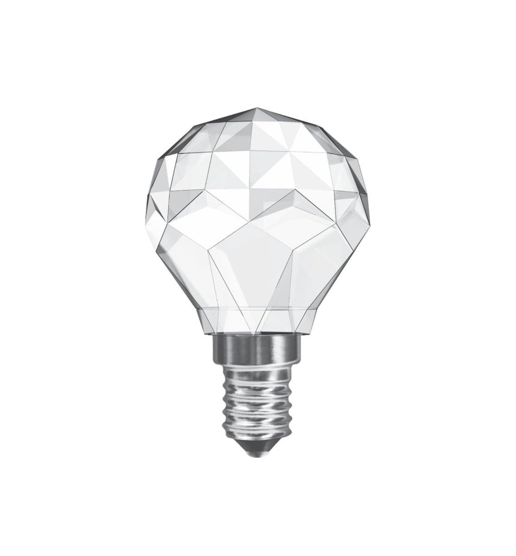 Crystal Golf Ball E14 LED Bulb 3Watt Warm White 3000K Non-Dimmable