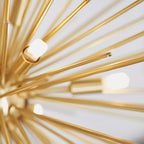 Endon Orta 9 Light Pendant Light in Satin Brass