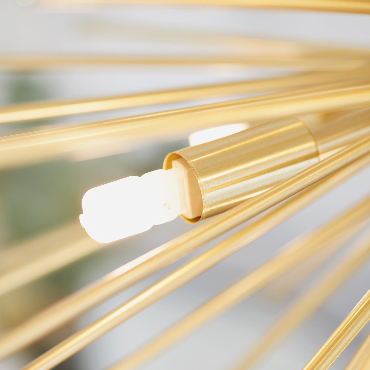 Endon Orta 9 Light Pendant Light in Satin Brass