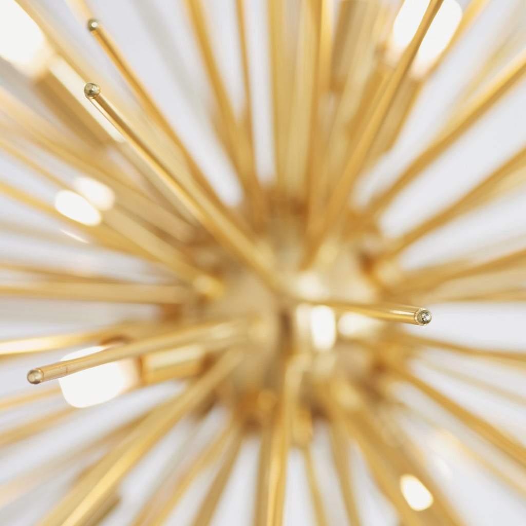 Endon Orta 9 Light Pendant Light in Satin Brass